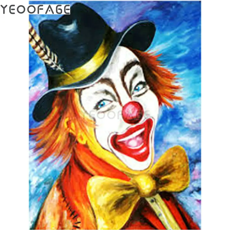

Diy Diamond Painting clown Full Square Diamond Embroidery Cross Stitch Rhinestone Mosaic Paintings home Decoration