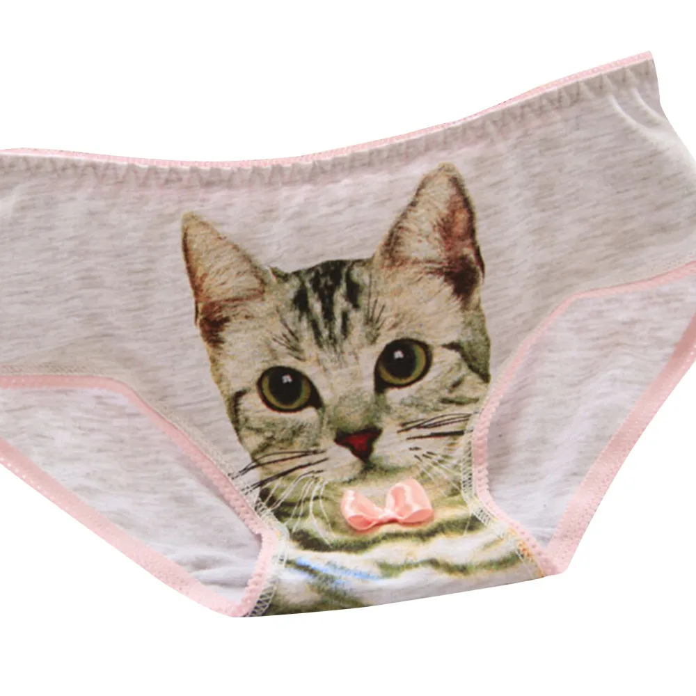 

snowshine YL5 Ladies' Individual Cat 3D Cotton Panties free shipping