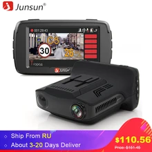 Junsun Car DVR Radar Detector Camear GPS 3 in 1 LDWS FHD 1296P Video Recorder Registrar Speedcam Anti Radar Detectors Dash Cam