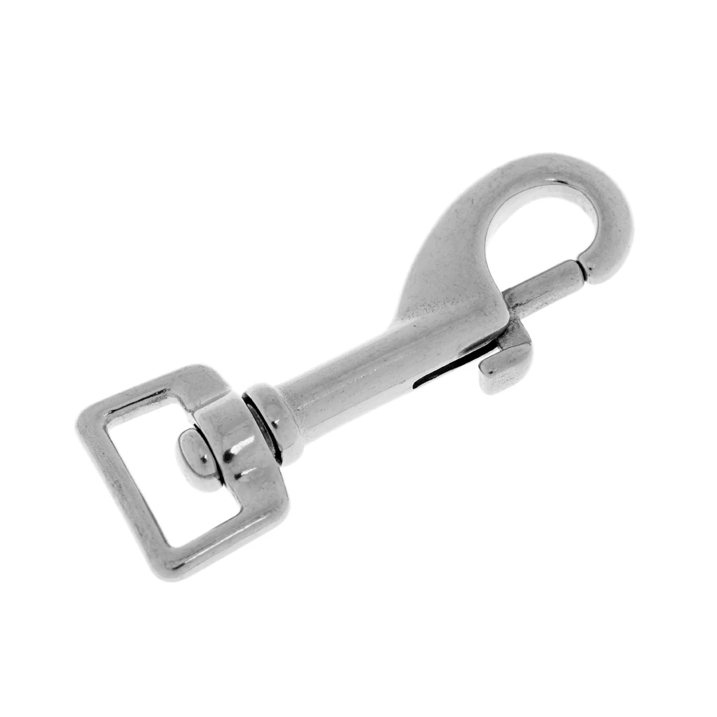 1 Pcs 316 Stainless Steel Square Eye Swivel Bolt Snap Hook Diving Clip Marine Boat Accessories Tools  Silver 3 Sizes