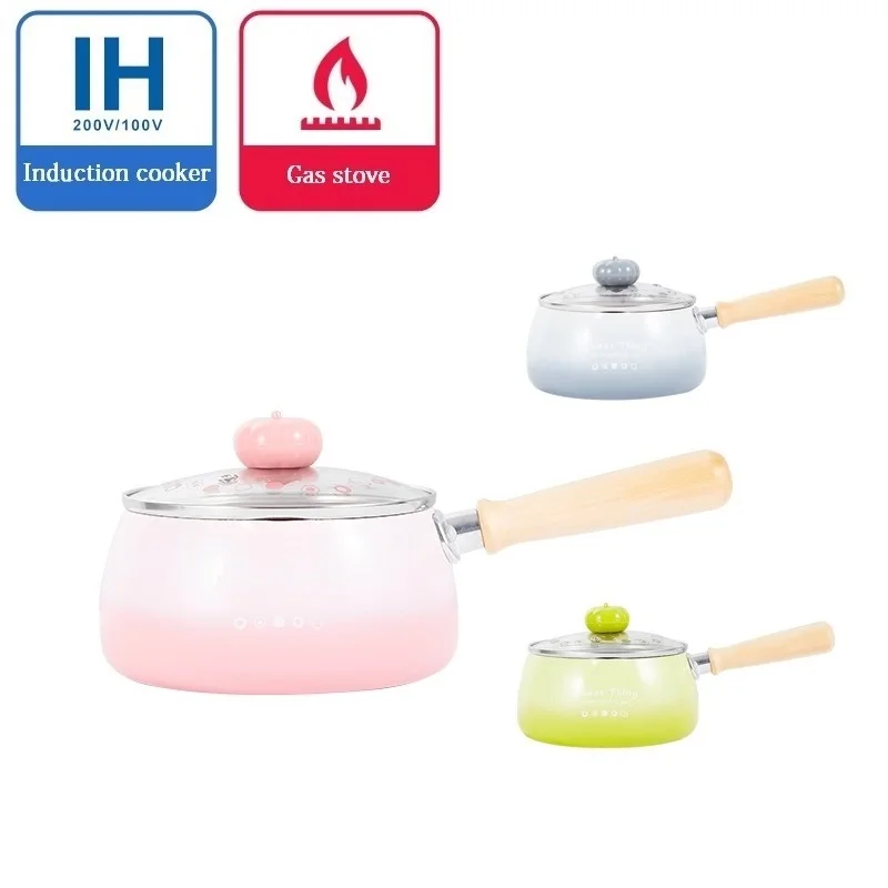 

2019 Newest Mini Soup Pot Saucepan Baby Food Noodle Milk Heater Aluminium Nonstick Cooking Pan For Gas Stove & Induction Cooker