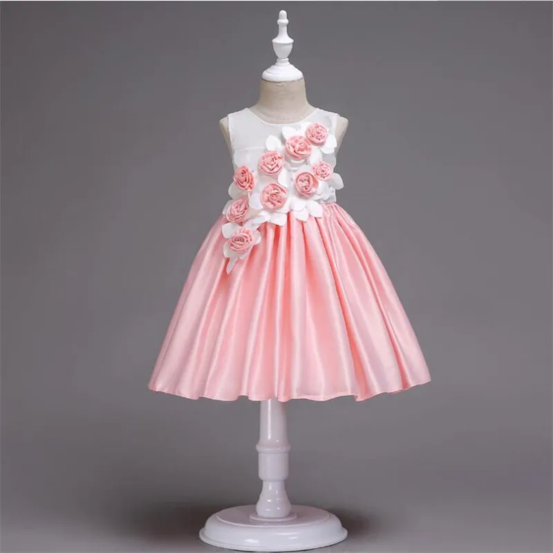 

BINGBINGZAI 2019 O-neck Lace Long Tulle Teen Girl Party Dress Elegant Children Clothing Kids Dresses Princess Bow Wedding Gown