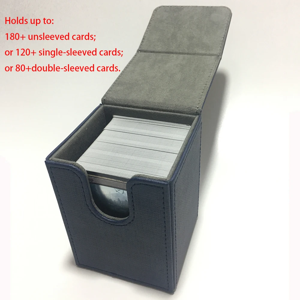 Маленький размер с верхней загрузкой чехол для карт чехол для настольной игры коробка для карт: синий цвет