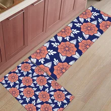 2 шт. кухонные подстилки И КОВРИКИ НАБОР Современный Морской традиционный японский цветок домашний декор Нескользящая зона бегун входной коврик