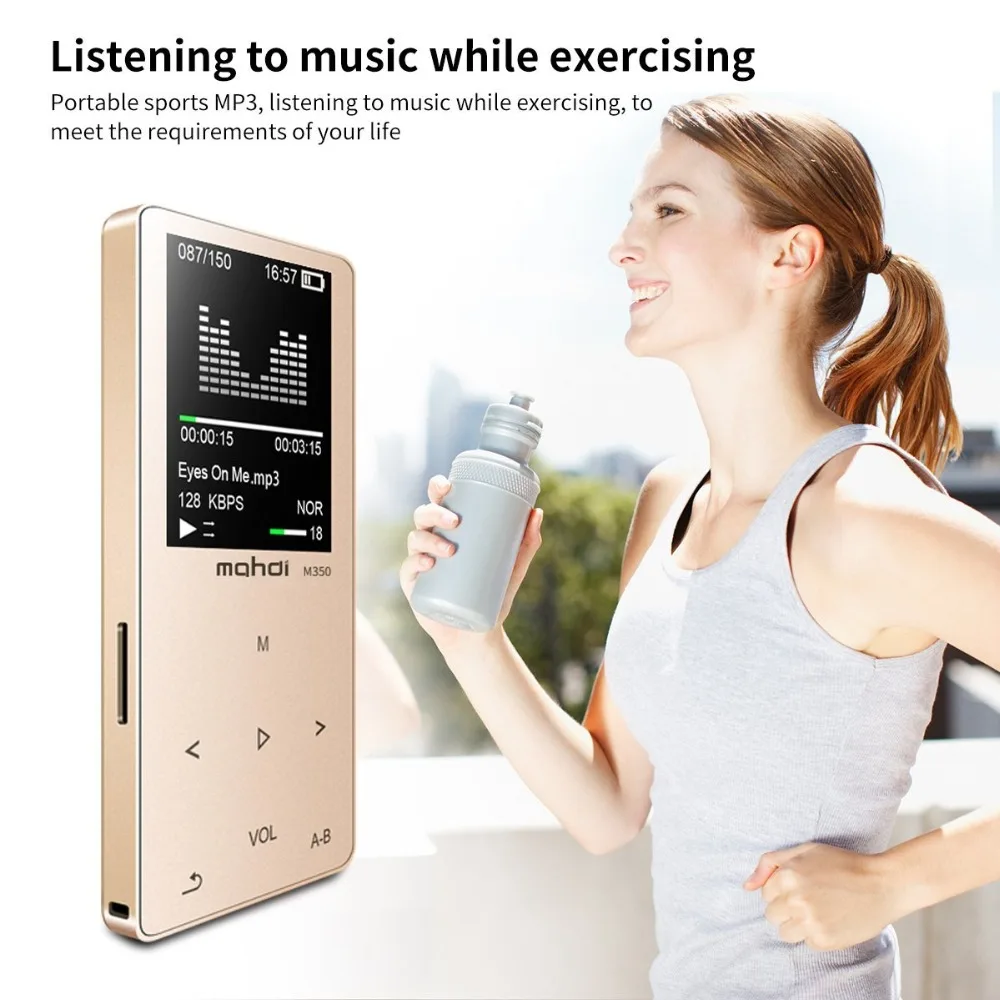 Металлический MP3 плеер 8 Гб Сенсорный экран 1 дюйма динамик музыкальный запись