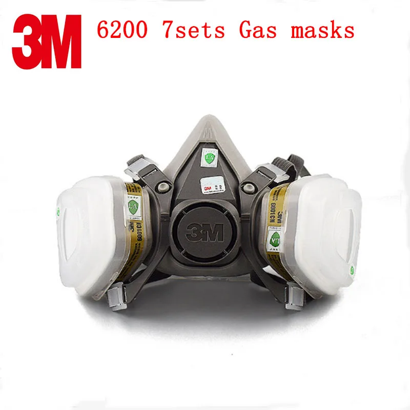 3M 6200 respirator gas mask Genuine suit With 6001 filter 5N11 501
