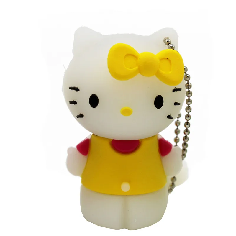 KING SARAS 6 coarl cute hello Kitty shoe usb флэш-накопитель usb 2,0 4 ГБ 8 ГБ 16 ГБ 32 ГБ 64 ГБ флешка, подарок - Цвет: Цвет: желтый