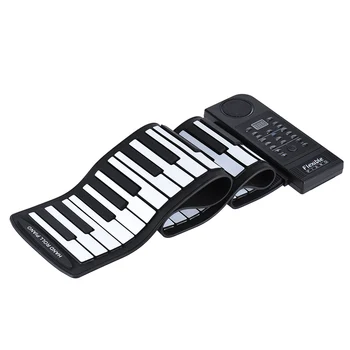 

Portable Silicon 61 Keys Roll Up Piano Electronic MIDI Keyboard with Built-in Loud Speaker