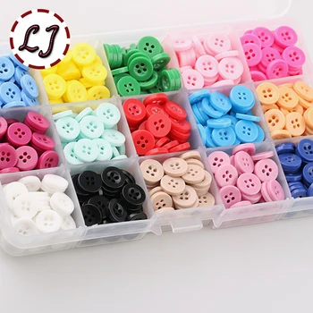 

New 100pcs/lot small Resin Button Round Four Holes 10mm( 2/5") sew on ory scrapbooking for child cloth Candy colorsDIY access