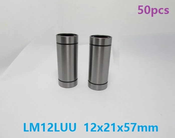10 шт./лот LM12LUU 12 мм Длинный тип линейные подшипники втулка шаровые втулки для 3d принтера части cnc части Руководство 12x21x57 мм