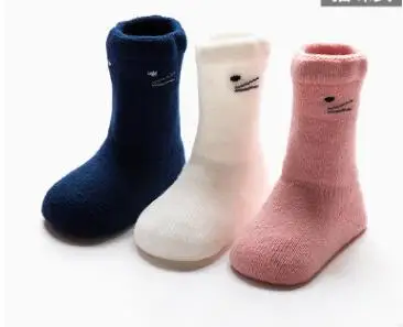 3 пары в упаковке, осенне-зимние утепленные носки для малышей Детские носки из кораллового флиса махровые толстые носки для малышей - Цвет: Cat pink