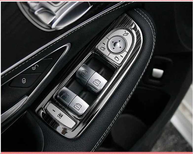 Center Console Button Frame Cover Trim For Mercedes Benz C Class W205 2014-2019