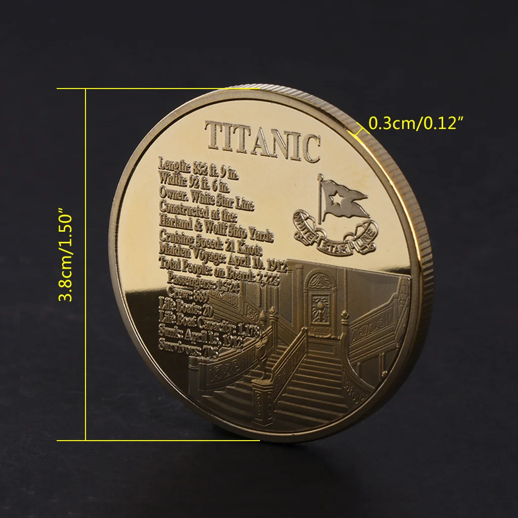 Красивая памятная монета Титаник корабль случай художественные подарки для коллекции сплав