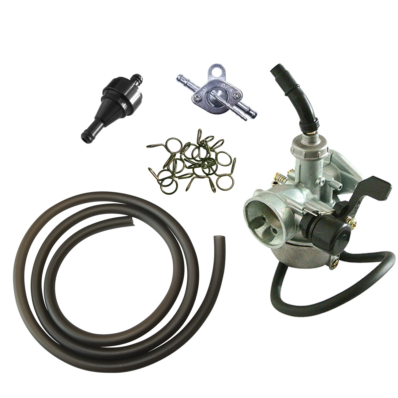 Lever Choke 19mm Pz Carburetor Cnc Black Fuel Filter Fit 90cc 125cc