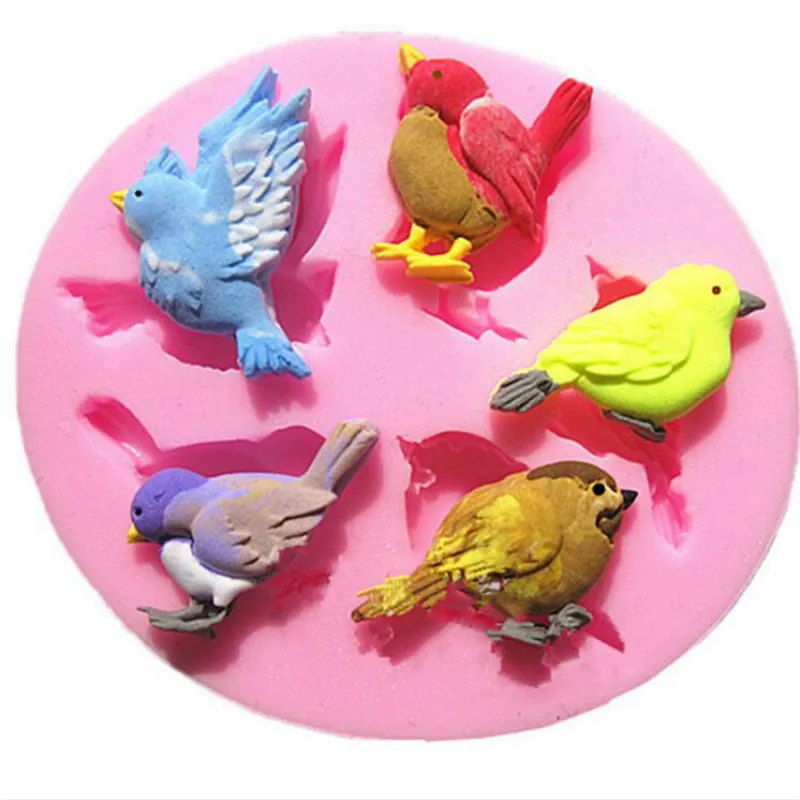 

So Lovely Birds Shape Silicone Cake Mold Bake ware Paste Mold For Chocolate Cookie Clay Fondant Cake Tools For Decorating