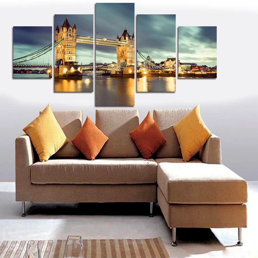 

5 Panels Painting Canvas Wall Art Picture Coloring By Numbers Futurama For Living Room Canvas Print Abstract Painting