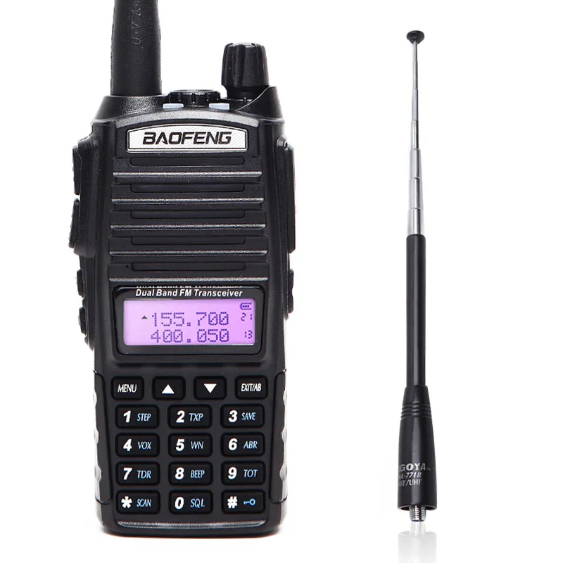 Baofeng UV-82 портативное радио UV82 5 Вт рация VHF/UHF двухдиапазонный Pofung UV 82 CB любительский двухсторонний радиоприемопередатчик - Цвет: add 771r antenna