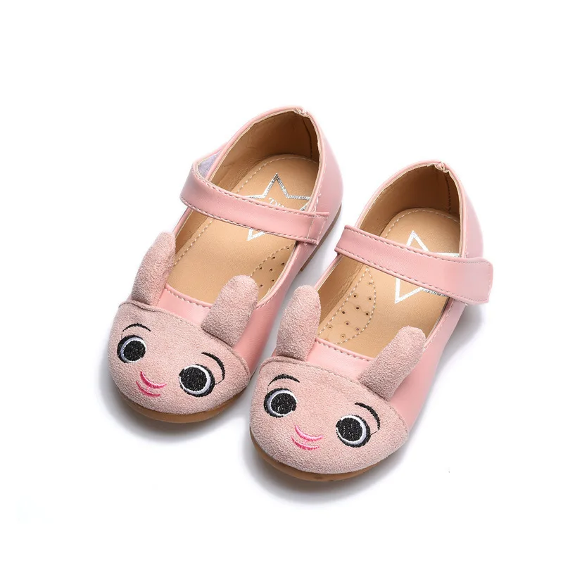 2018 Весна Новые Детские Прекрасный мультфильм кролик обувь для детей мягкой подошвой Повседневная обувь принцессы для маленьких девочек
