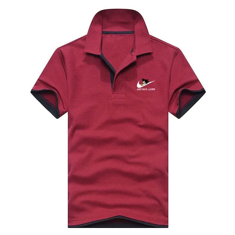 

2019 Brand Men Fashion Polo Commodore64/Dragon Ball Printing Man Casual Stand Collar Short Sleeved Polos Shirt For Men Polo Homm