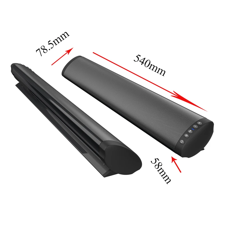 YINEW Bluetooth 5.0 FM Soundbar Wireless Speaker 20W Home Theater Column Surround Sound System Stereo Wall-Mounted Speaker