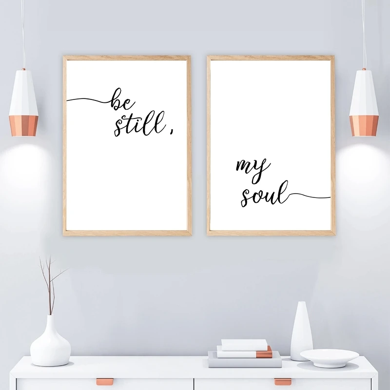 Modern Minimalist Canvas Painting Be Still My Soul ...