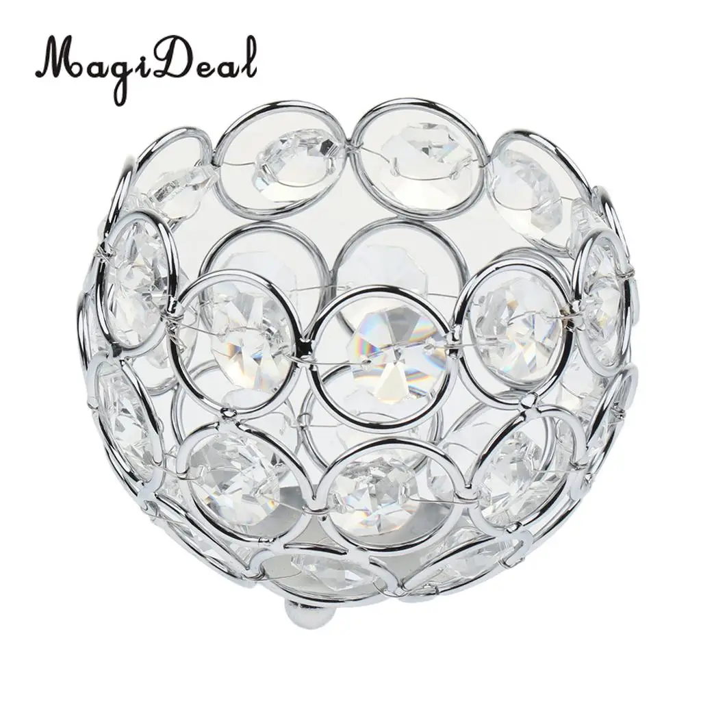 16pcs Crystal Tealight Candle Lantern Holders Candlesticks Wedding Xmas Party Dinner Table Centerpieces