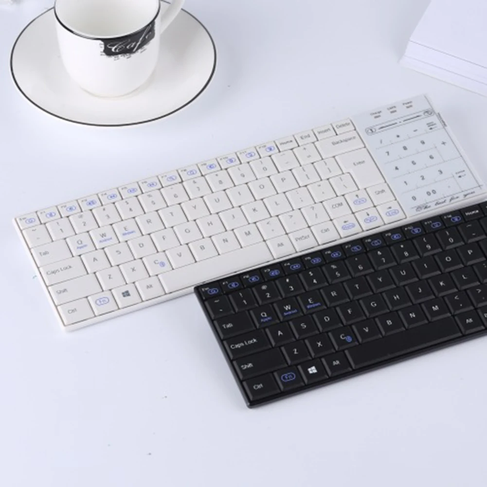 

Bluetooth 3.0 Wireless Multimedia Keyboard Touching Rechargeable Keyboard with Mouse for PC Android @JH