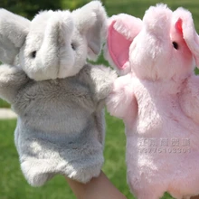 Сказочная игрушка 1 шт. 26 см мультфильм прекрасный слон Плюшевые Ручные куклы пустышка Развивающая игра prop Мягкие Детские подарок для младенцев