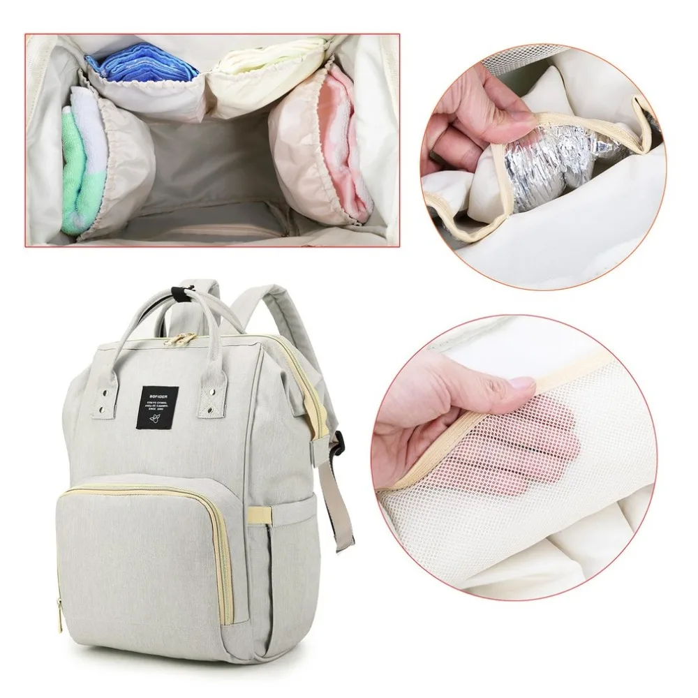 

Waterproof Oxford Cloth Bag Large Capacity Baby Bag Travel Backpack with Handle