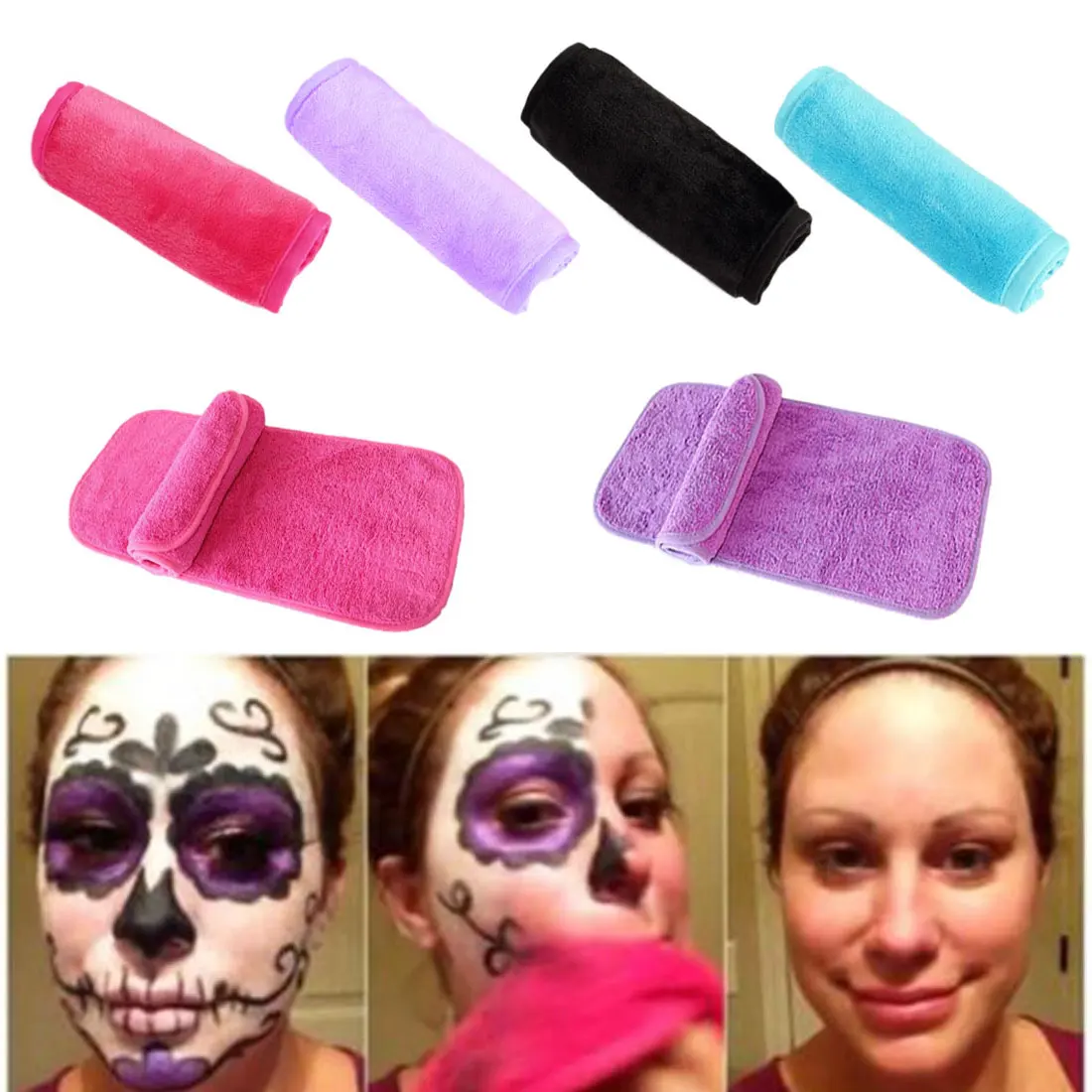 1 PCS 40 * 17CM Microfiber Makeup Remover Reusable Facial Cloth Make Up Eraser Towel Remover Cleaning Wipes Cloth