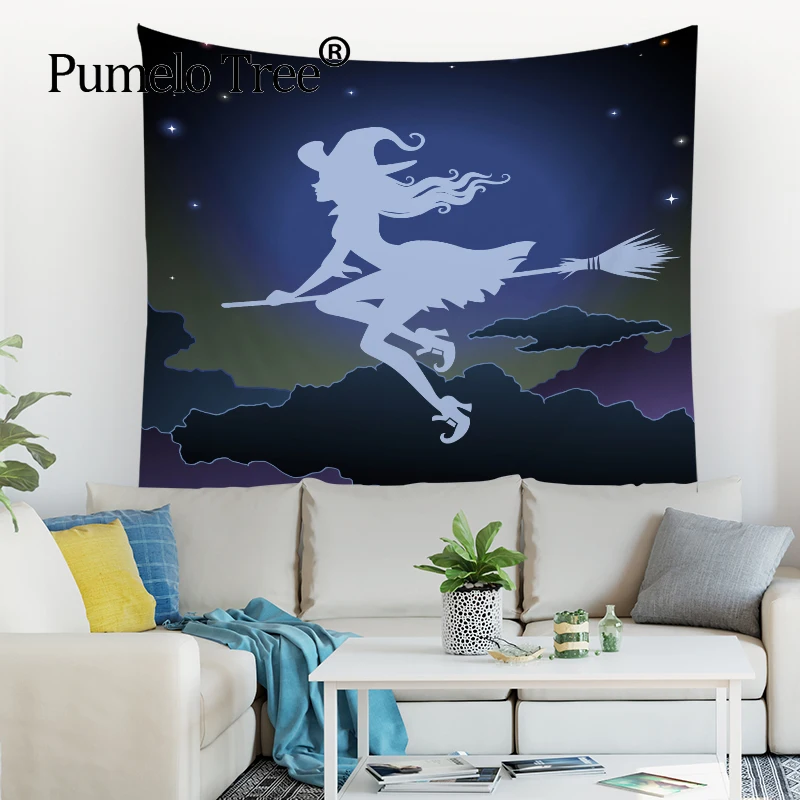 

Halloween Horror Pumpkin Tapestry Witchcraft Wall Hanging Cartoon Blanket Wall Cloth Tapestries Style Gift Halloween Decoration