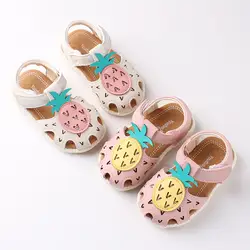 Дети обувь для девочек летние сандалии Детская спортивная обувь для девочек Малыш повседневные сандалии обувь с фруктовым принтом Толстая