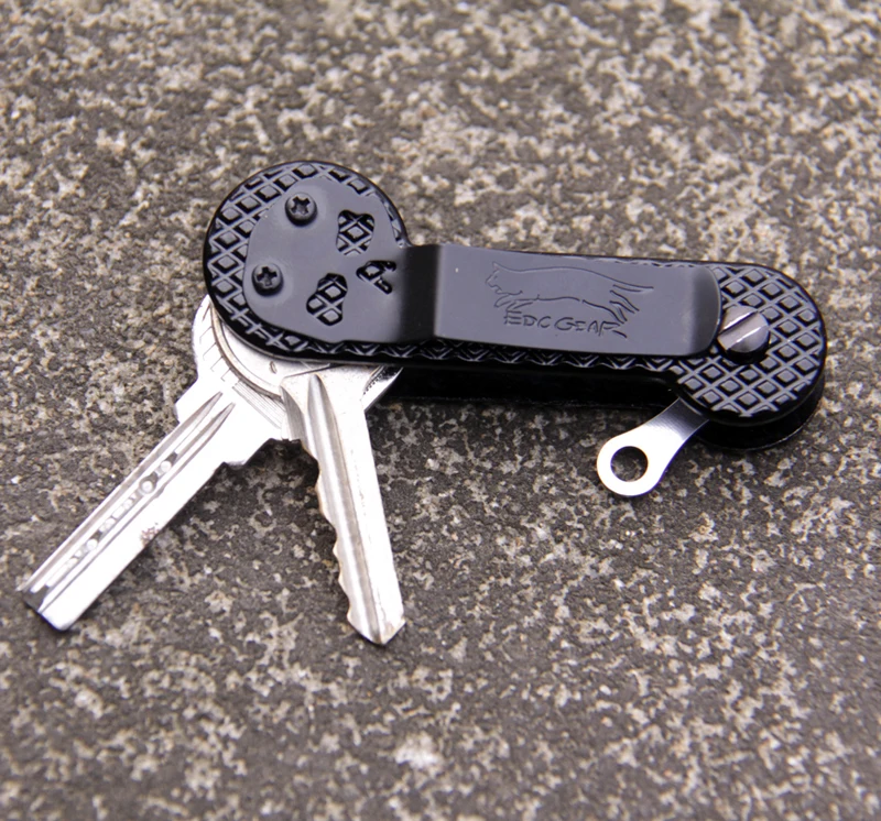 

EDC Gear Aluminum Key Holder Organizer Key Clip Clamp Container Folder Keyring Case Outdoor Pocket Tool