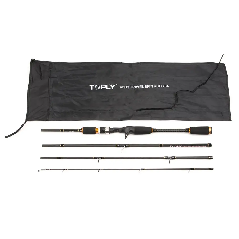 

Pure Carbon Cloth 4 Sections 2.1 Meters Spinning Rod 4 Section Lure Rods Baitcasting Rod