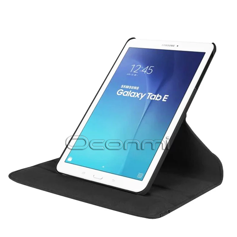 360 Вращающийся Кожаный чехол для Samsung Galaxy Tab E 9 6 дюймов с функцией подставки SM T560