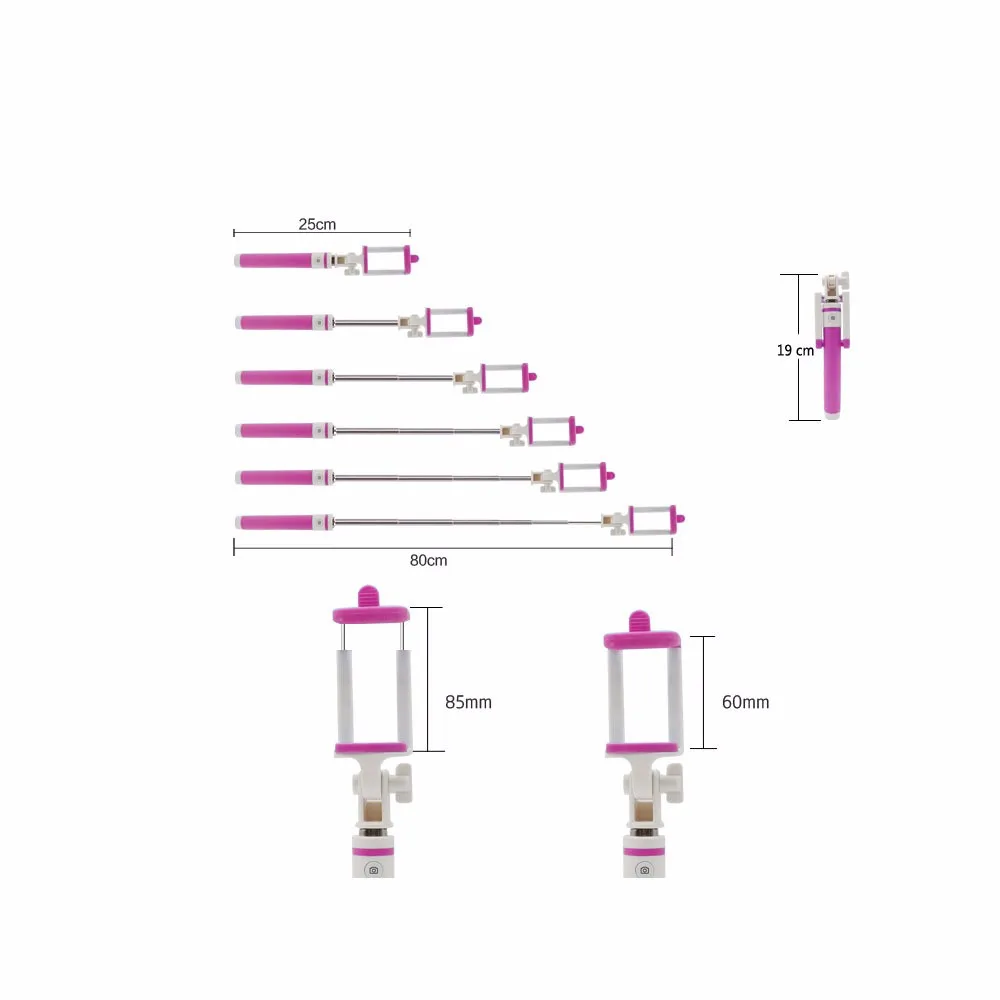 Новая портативная мини палка для селфи 185 мм-820 мм проводной складной монопод для iphone samsung huawei xiaomi meizu смартфон селфи палка