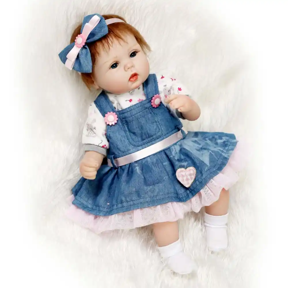 40cm soft cute opened-eye reborn baby doll kids pretend play toy