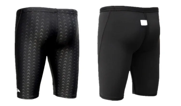 Quality Swim Trunks Shark Skin Swimwear Mens Brand Solid Jammer Swimsuit Fifth Pant Swimming Briefs Shorts Plus Size XL-4XL