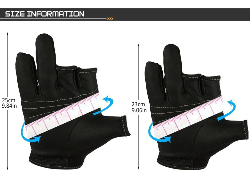 Goture противоскольжения Зимняя Рыбалка Перчатки Мягкие Трех Пальцев Перчатки Рыбалка Водонепроницаемый перчатки для велосипеда велосипедные перчатки