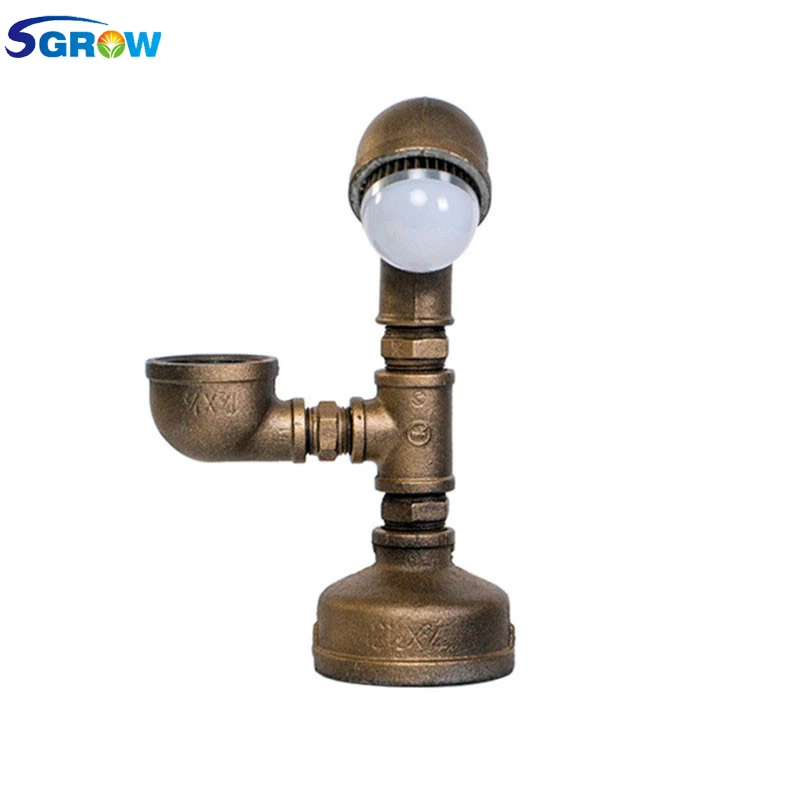 SGROW Retro Light Table Lamp Loft Iron Pipe Lamp Decorative Desk Lamp for Coffee Bar Bedroom Beside Light Vintage Lamp Lamparas SGROW Retro Light Table Lamp Loft Iron Pipe Lamp Decorative Desk Lamp for Coffee Bar Bedroom Beside Light Vintage Lamp Lamparas