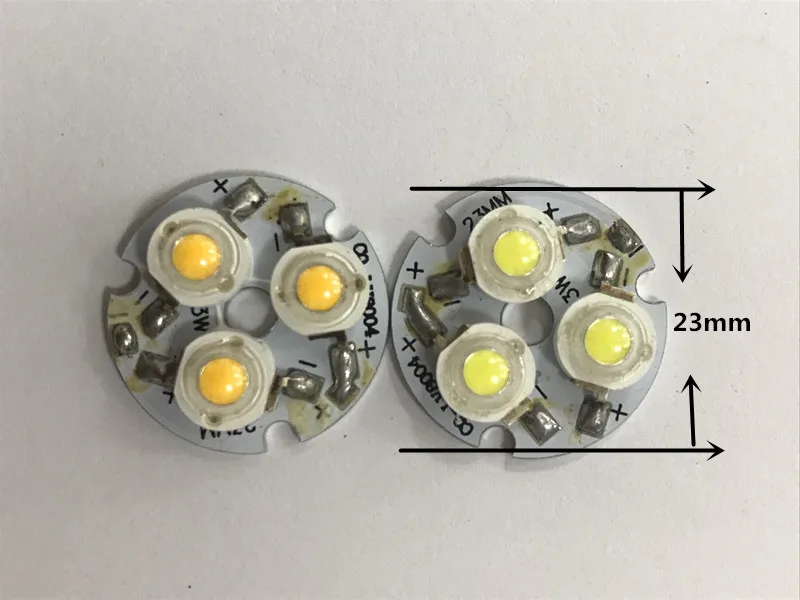 10 шт./лот высота мощность светодио дный 3*1 Вт светодио дный чип высота мощности лампы белый/теплый белый холодный белый 3000 К 6500 К светодио