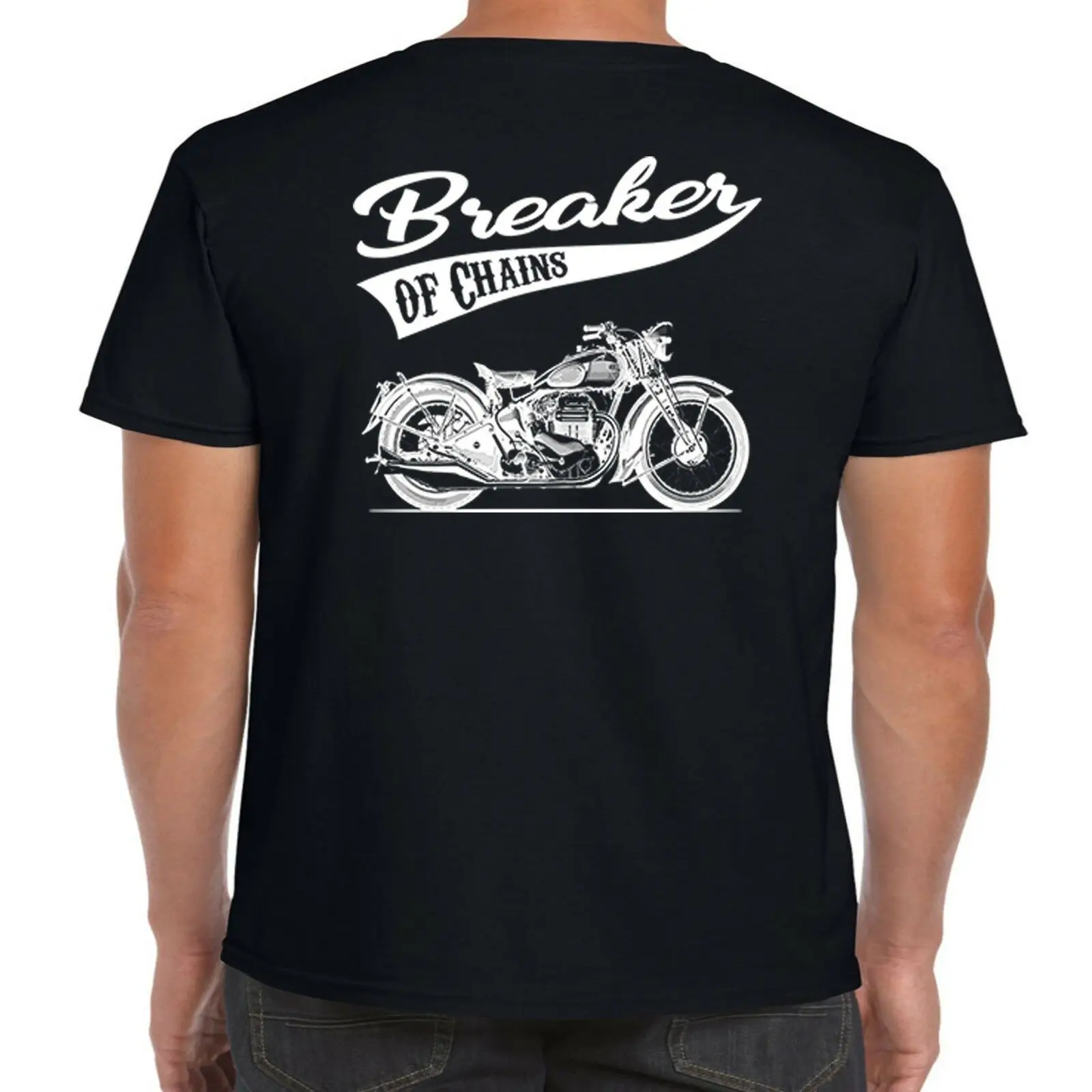 cheap 2019 Funny Biker T Shirt Mens Motorcycle Motorbike Chopper Bobber Bike Dad Gift Present Unisex Tee