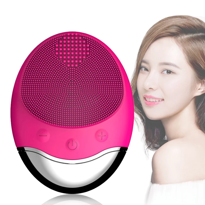 Electric Face Cleansing Brush Sonic Negative Ion Importer Face Massager Waterproof Wireless Inductive Charging Deep Clean Pores