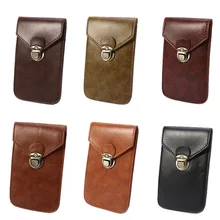 THINKTHENDO винтажная кожаная мужская маленькая поясная сумка на крючок, сумка для телефона с отделением для карт