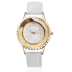 GoGoey для женщин Роскошные reloj mujer аналоговые кварцевые часы со стразами s наручные часы кожаный ремешок дамские часы relogio feminino