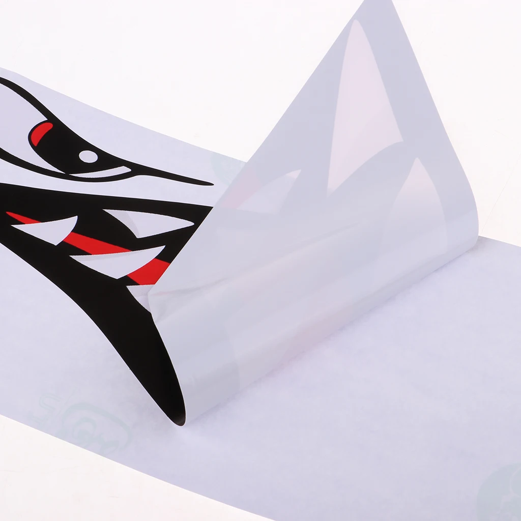 Marine 2 Pairs Shark Stickers Reflective Decals for Kayak Fishing Boat Dinghy Yacht Car Truck Window Wall - Easy to Apply