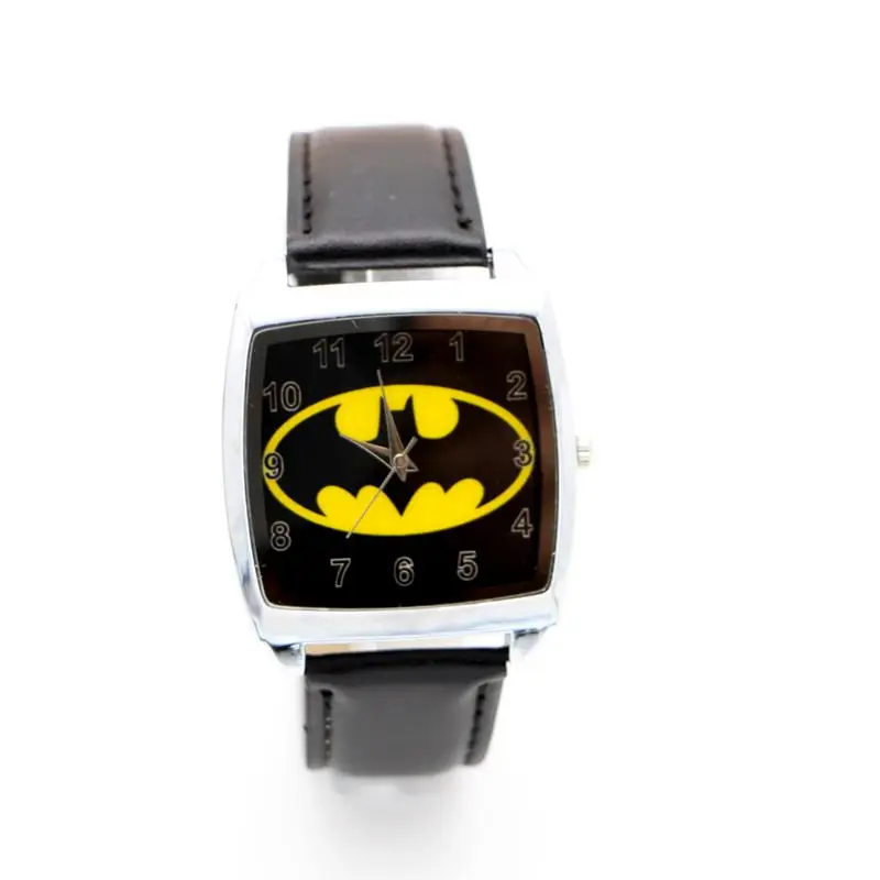 

men women children pretty batman cartoon lovely watch Best fashion casual simple quartz Square leather watches