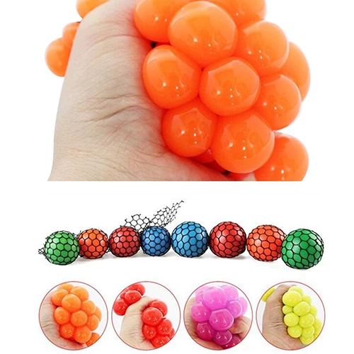 

Funny Anti Stress Face Reliever Grape Ball Autism Mood Squeeze Relief ADHD Toy 5FSD6
