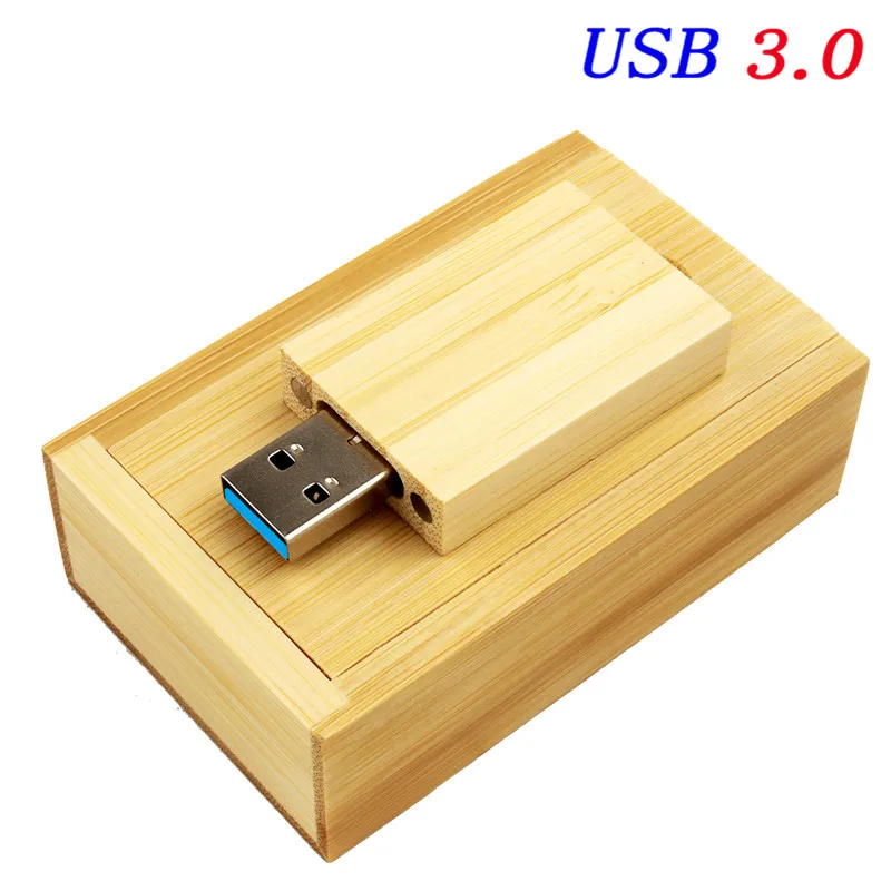 JASTER USB 3,0 деревянный usb+ деревянная коробка usb флэш-накопитель 4 ГБ 8 ГБ 16 ГБ 32 ГБ 64 ГБ свадебная фотография подарок(10 шт. бесплатный логотип - Цвет: Bamboo