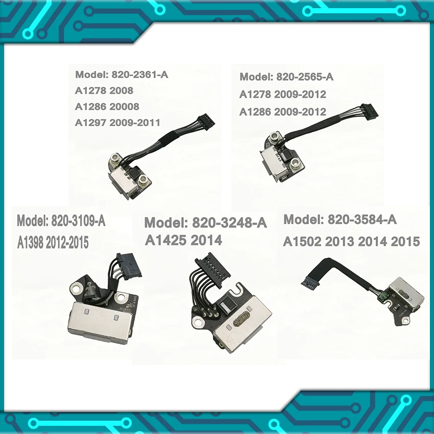 

DC Power Jack Board For Macbook Pro A1278 A1286 A1297 A1398 A1425 A1502